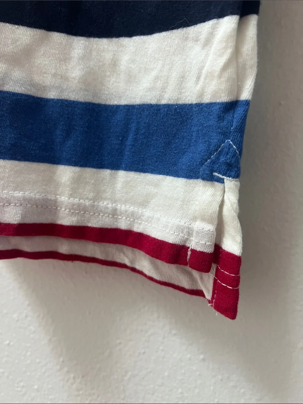The children’s Place Kids' Striped Colar Tee White, Red & Black Size L (10/12)